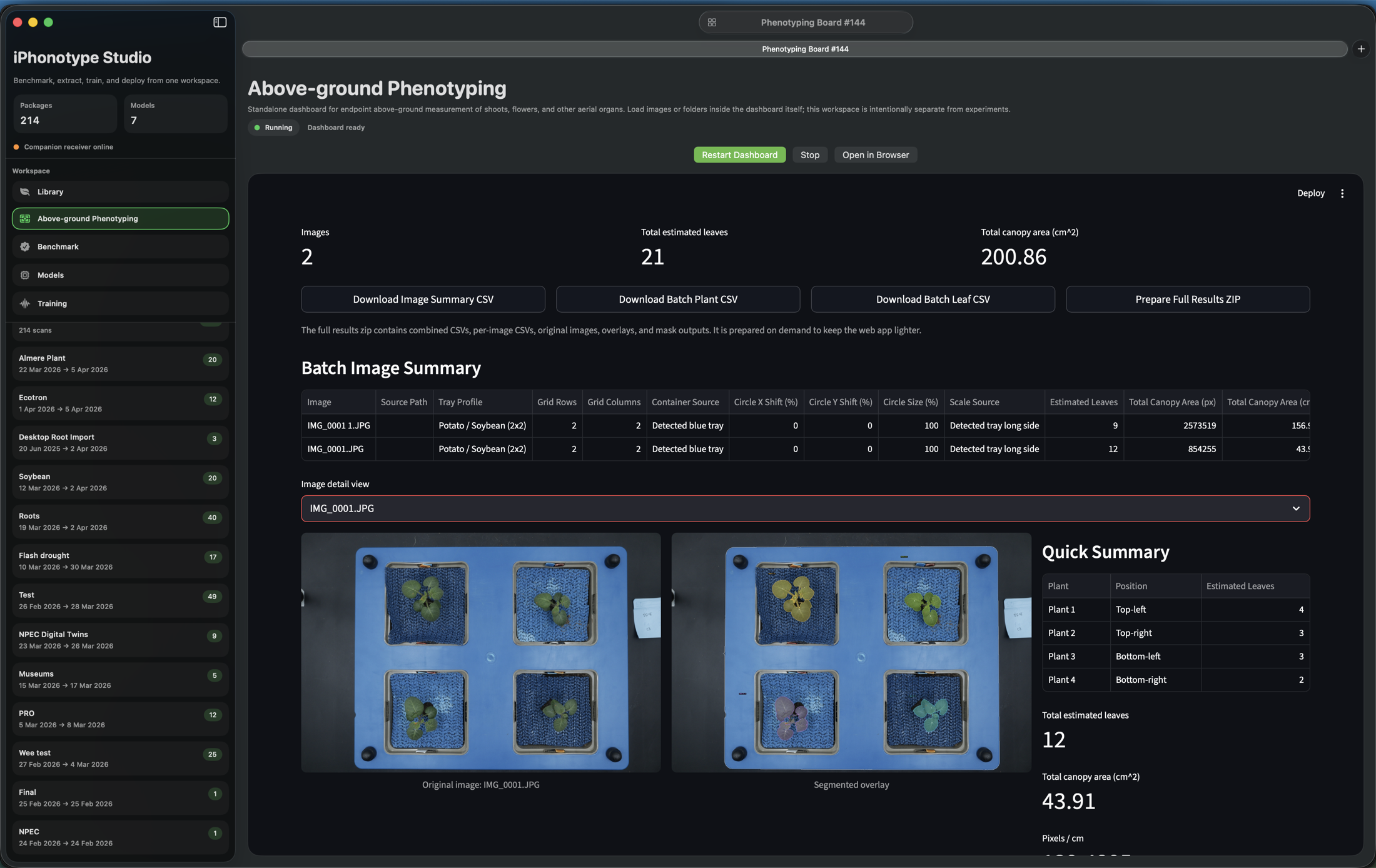 Mac Companion benchmark alignment studio showing benchmark RGB frame comparison.